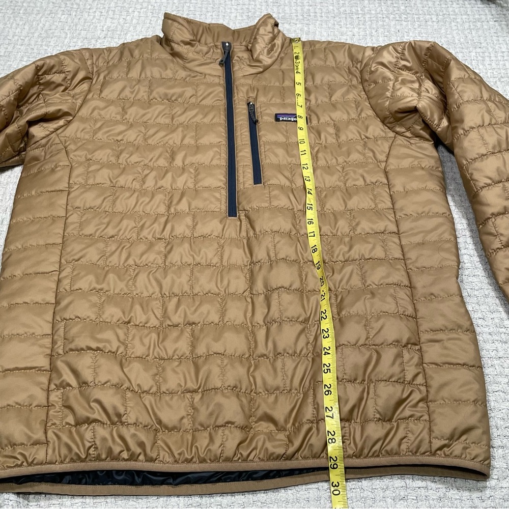 Patagonia Nano Puff Jacket Gold 1/2 Zip Quilted Puffer Pullover Coat Men's Large - Picture 11 of 16